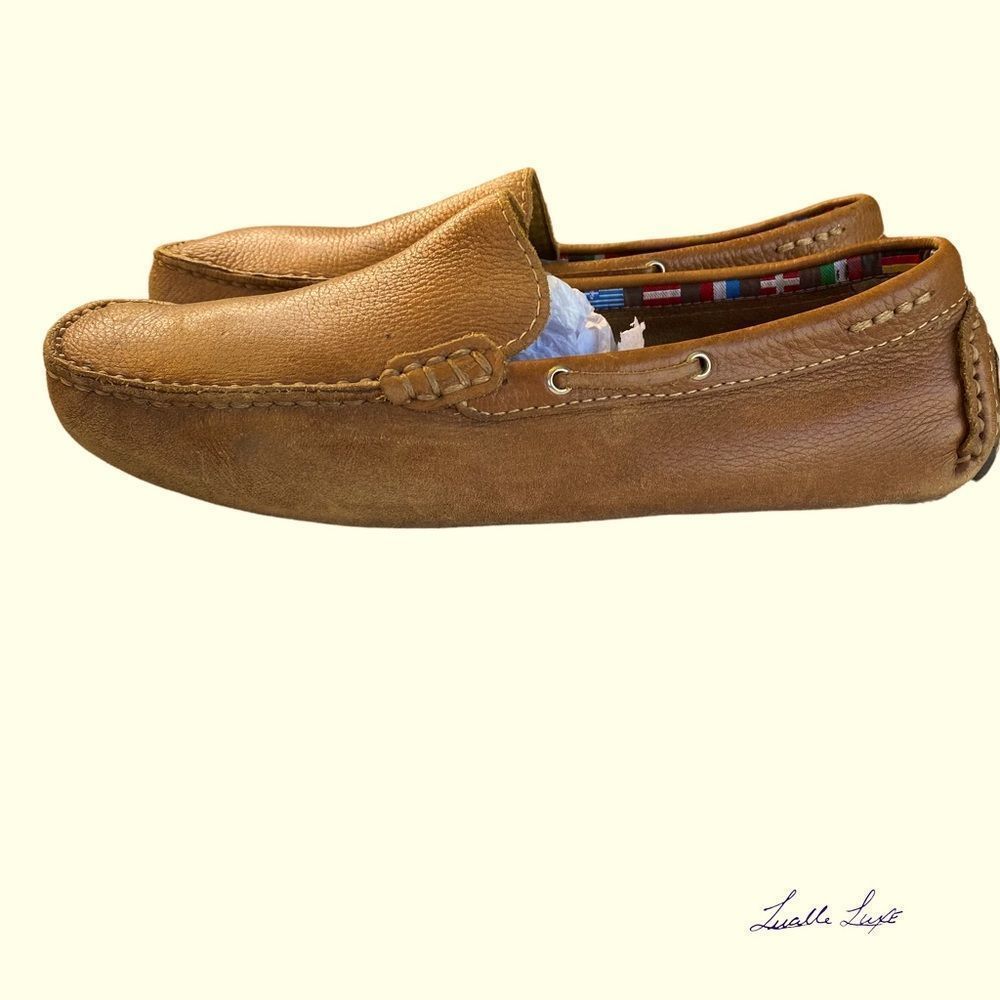 14th and Union leather driving loafer. Made in Brazil